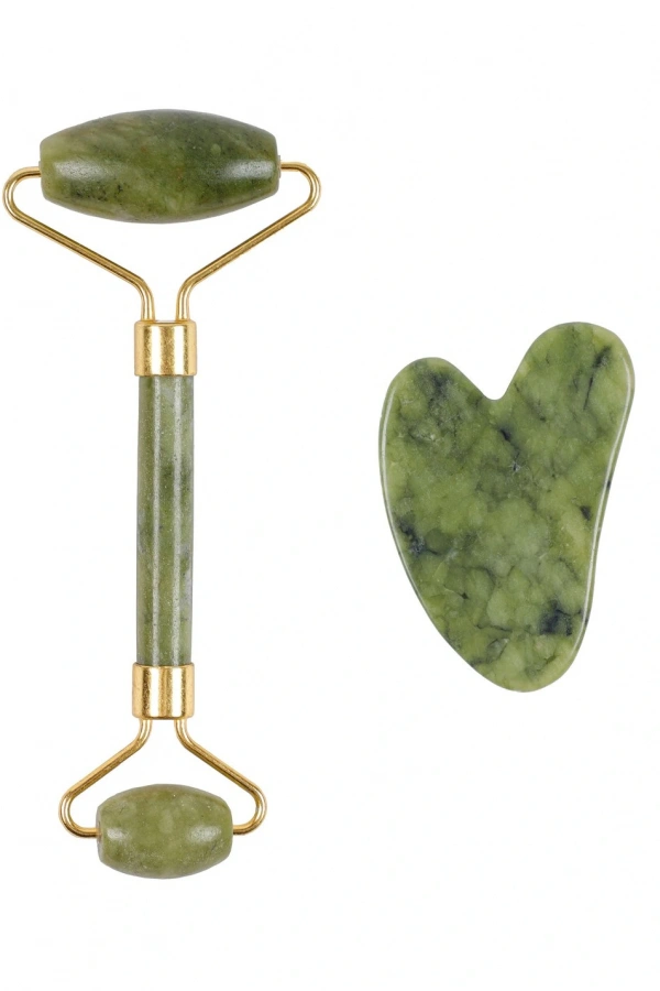 Jade Roller Gua Sha Taşı Seti