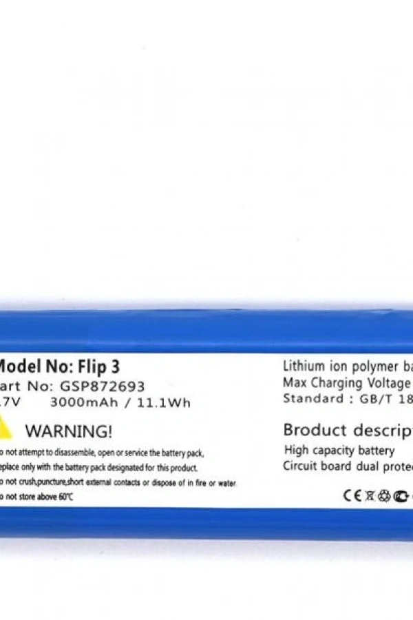 JBL Flip 3 uyumlu 3.7v 3000 mah Soketli Batarya