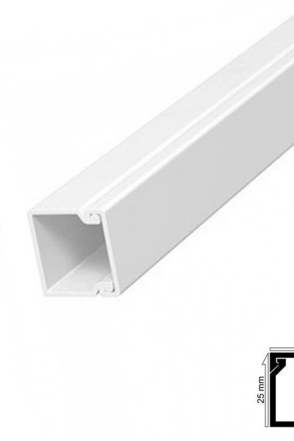 Kablo Kanalı 25x25 mm 2 Metre Yapışkan Bantlı 4 Adet