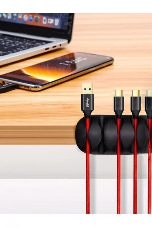 Kablo Kanalı 5 Kanallı Tutucu - 3 Adet