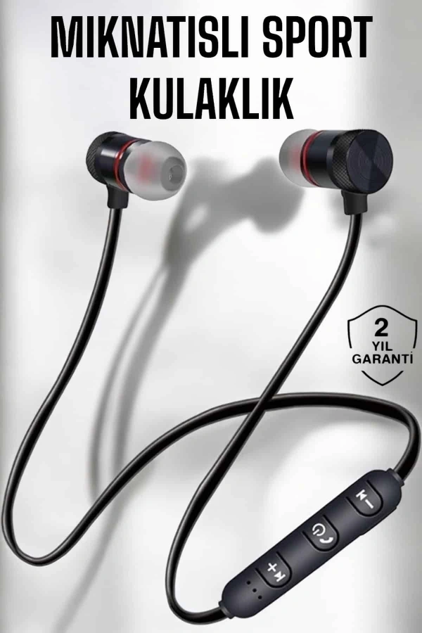 Kablolu Mıknatıslı Sport Kulaklık Bluetooth Bağlantılı