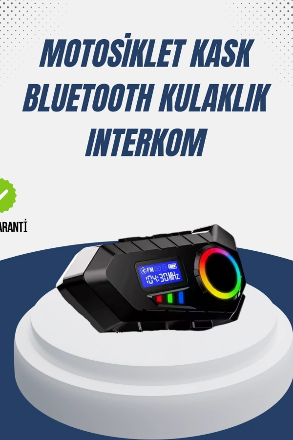 Kablosuz Bluetooth İnterkom IP65 Suya Dayanıklı 40mm HD Ses ve 40 Saat Pil