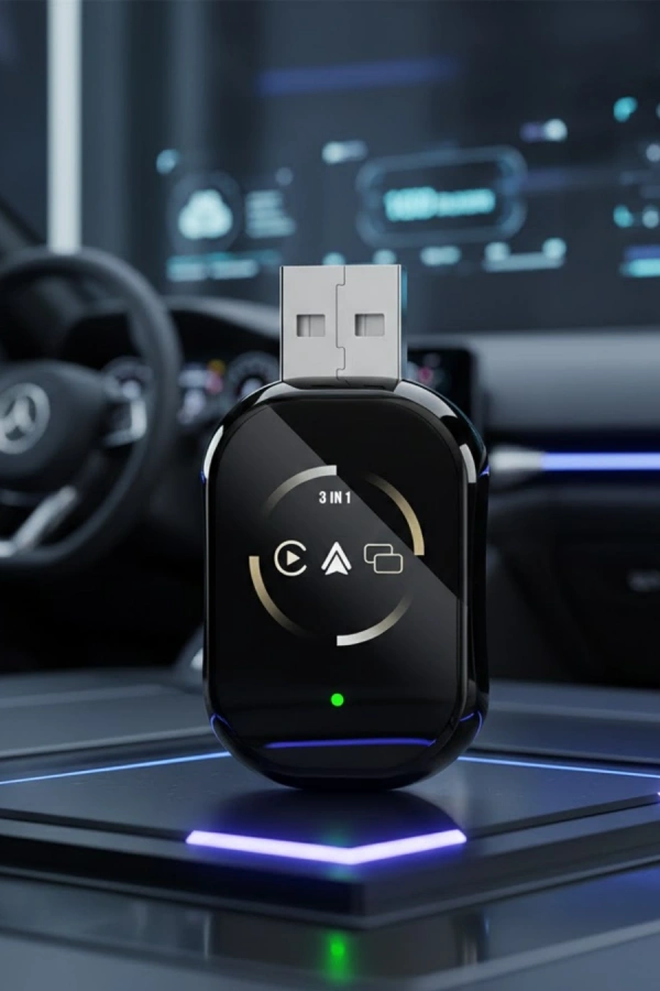 Kablosuz CarPlay ve Android Auto Adaptörü Tak Çalıştır Kullanım