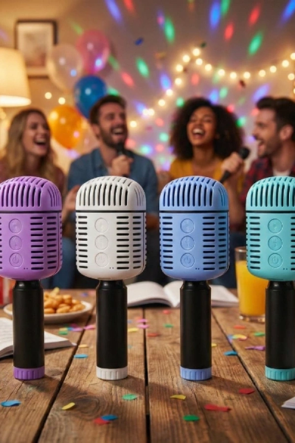 Kablosuz Hoparlörlü Karaoke Mikrofonu