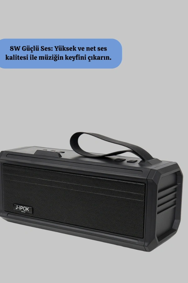 Kablosuz J-IPOX P520 Bluetooth Hoparlör Uzun Pil Ömrü ve Mikrofon