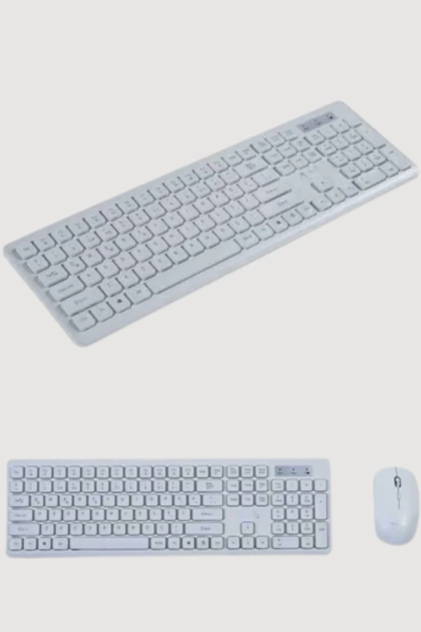 Kablosuz Klavye ve Mouse Seti - Ergonomik Tasarım, Sessiz Kullanım, Geniş Uyumluluk
