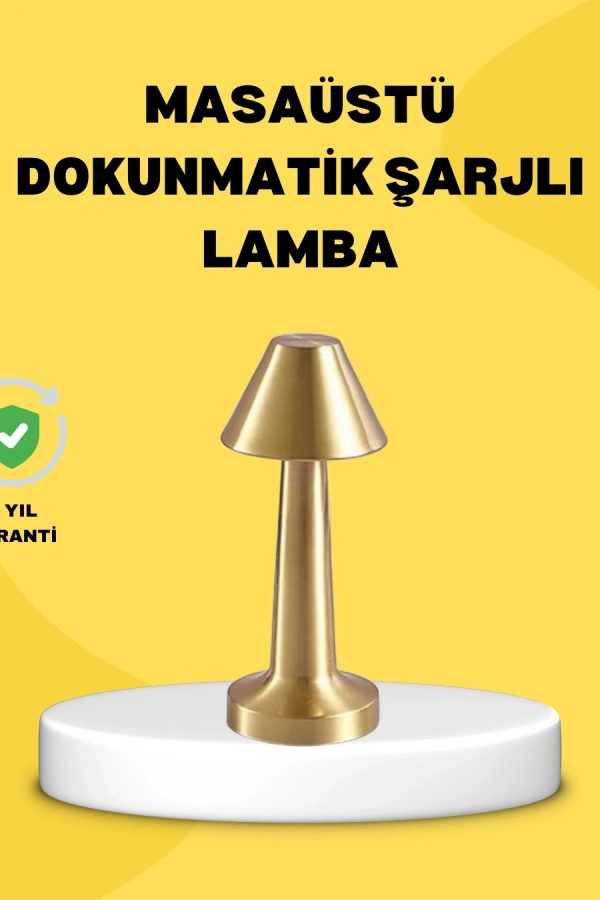Kablosuz LED Masa Lambası 1800mAh 3 Renk Aydınlatma Dokunmatik