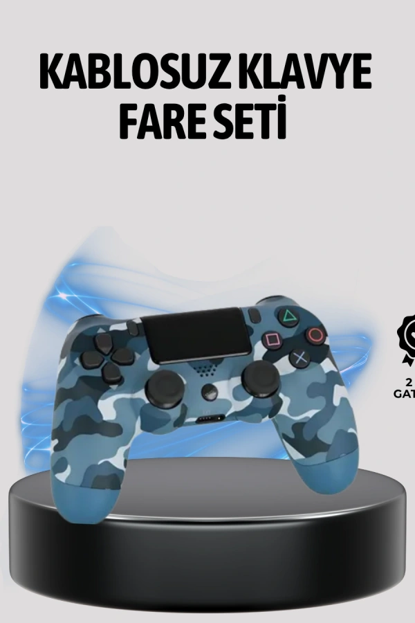 Kablosuz PS4 Controller Çift Motorlu Dayanıklı Gamepad