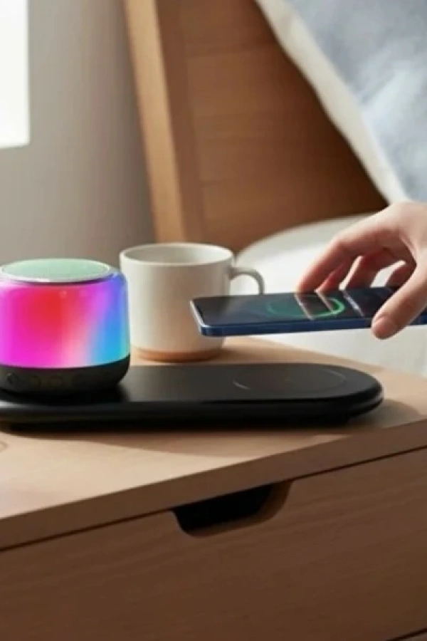 Kablosuz Şarj Standlı Bluetooth Hoparlör