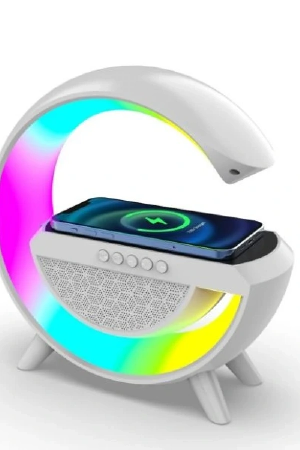 Kablosuz Şarj Standlı RGB Hoparlör