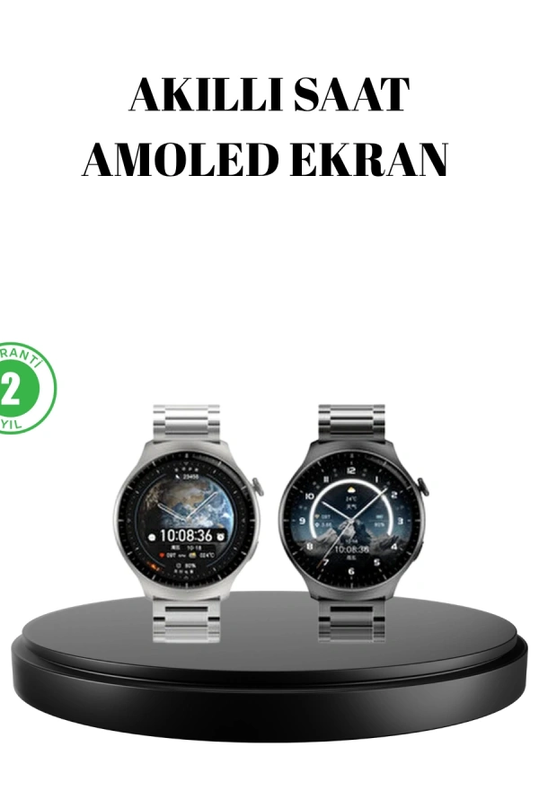 Kablosuz Şarjlı Bluetooth Görüşmeli Akıllı Saat – Android & iOS Uyumlu