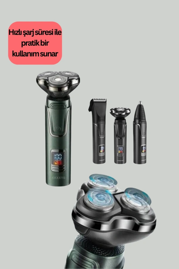 Kablosuz Şarjlı Çok Amaçlı Tıraş Makinesi