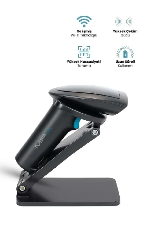 Kablosuz Standlı 1D/2D Barkod & Karekod Okuyucu
