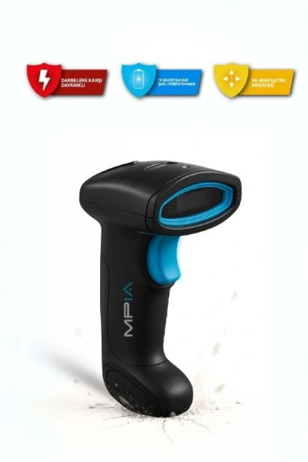 Kablosuz Standlı 1D/2D Barkod &amp; Karekod Okuyucu