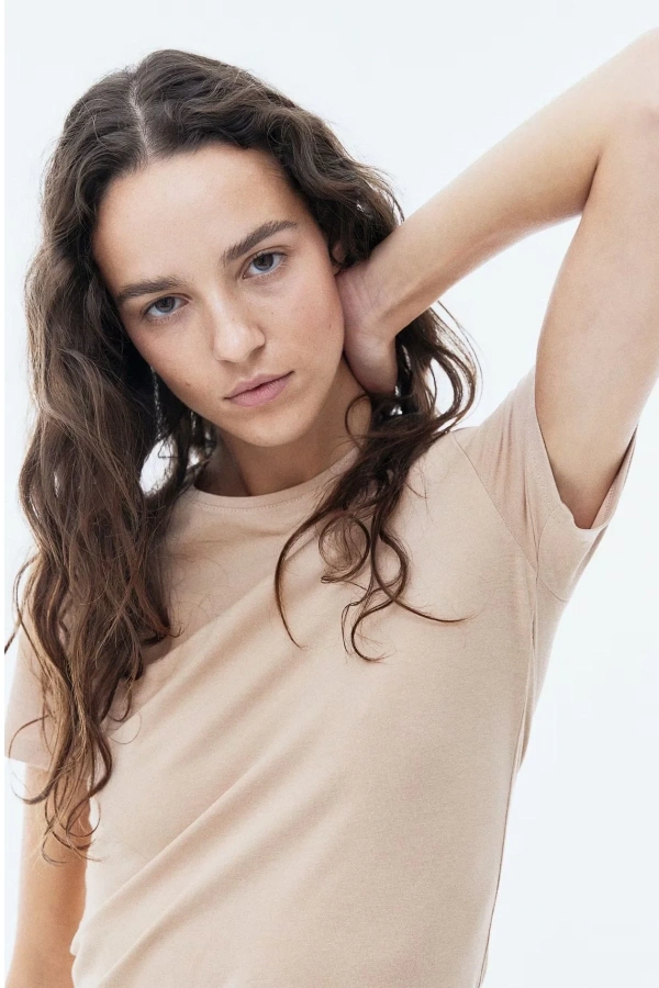 Kadın Bisiklet Yaka Regular Kalıp T-shirt