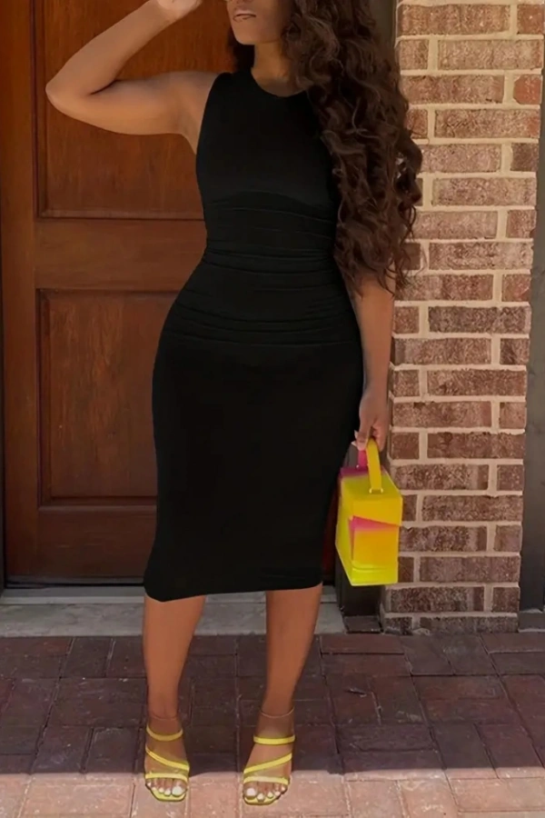 Kadın Bodycon Midi Boy Dalgıç Elbise