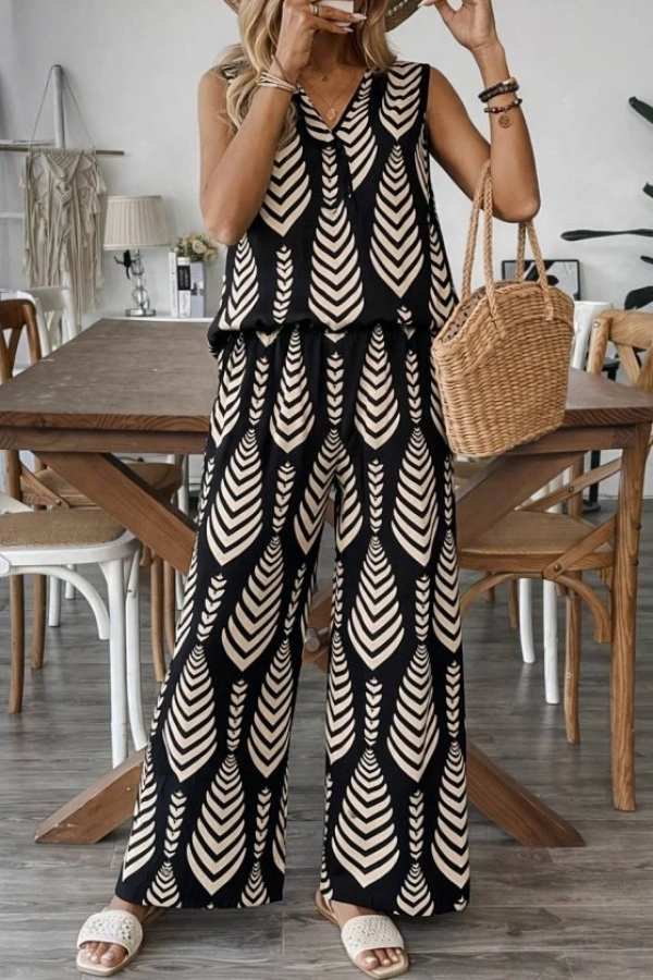 Kadın Desenli Dokuma Viskon Takım