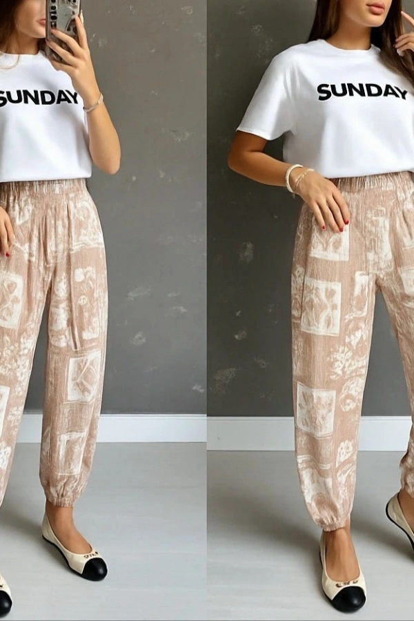 Kadın Desenli Süprem Pantolon