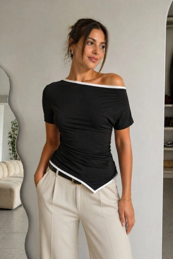 Kadın Düşük Omuz Bluz