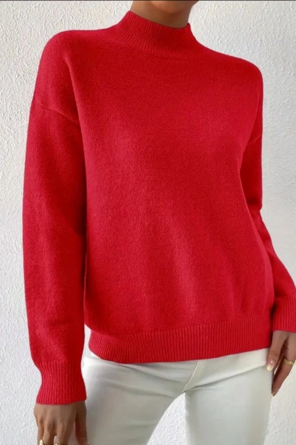 Kadın Uzun Kollu Balıkçı Yaka Triko Bluz