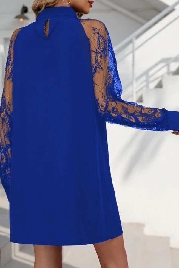 Kadın Uzun Kollu Damla Detaylı Sandy Mini Elbise