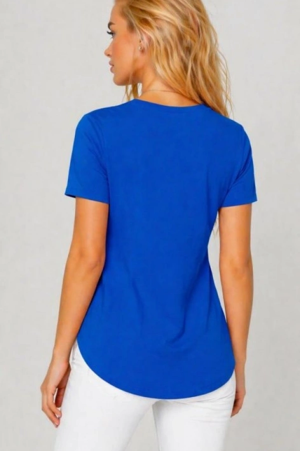 Kadın Yırtmaç Detaylı Viskon Kumaş Bluz