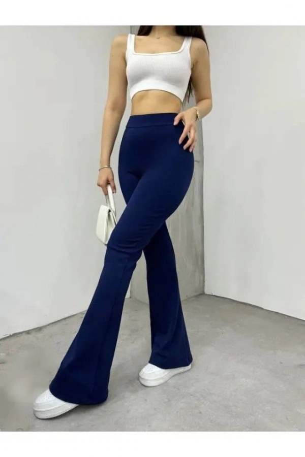 Kadın Yüksek Bel Ispanyol Paça Tayt