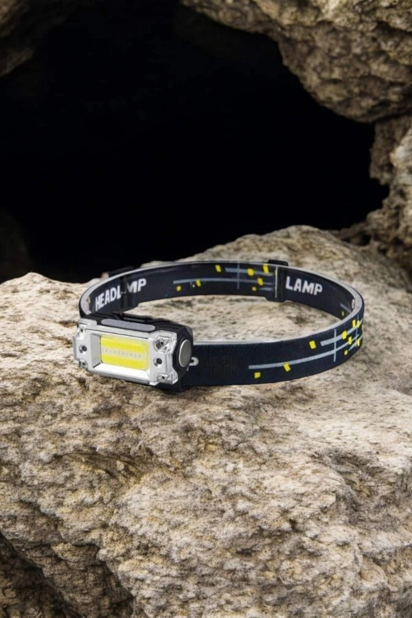 Kafa Lambası El Fenerli Kamp Lambası USB Şarjlı Esnek Lamba