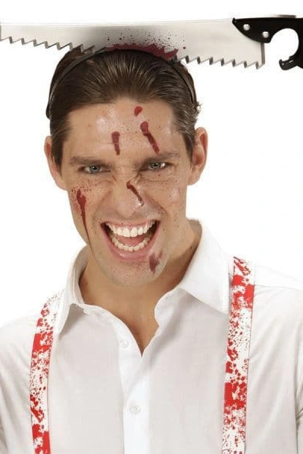 Kafaya Saplanmış Halloween Kanlı Testere Şaka Tacı