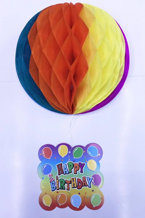Kağıt Süs Happy Birthday Dekor 55 cm