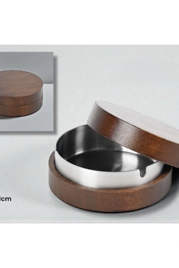 Kahverengi Bambu Kapaklı Küllük