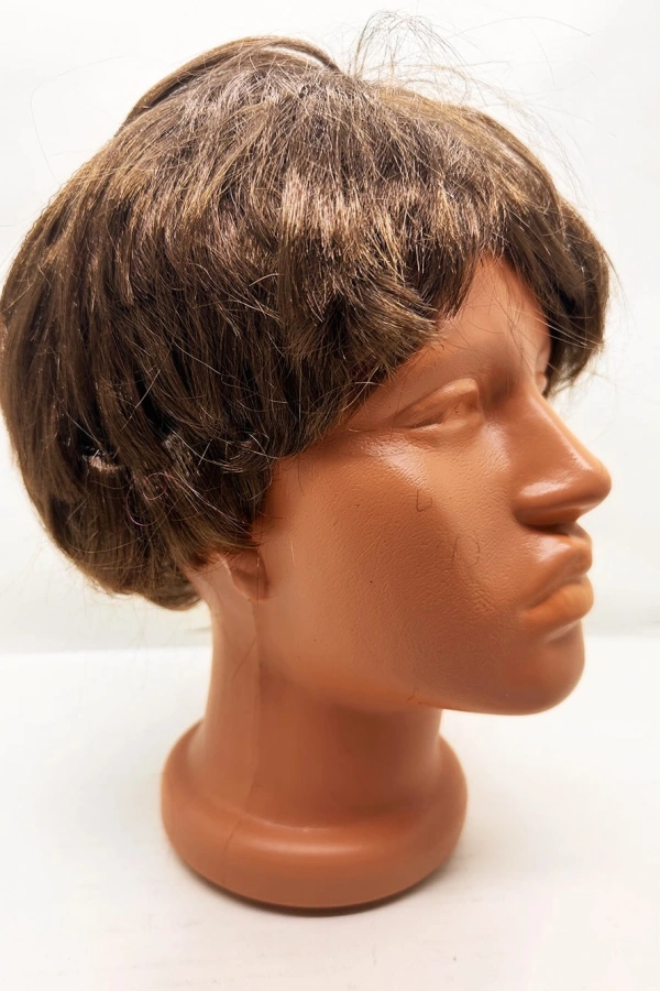 Kahverengi Kısa Kesim İçi Astarlı Erkek Peruğu