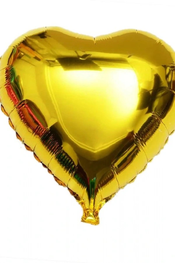 Kalp Balon Folyo Sarı 60 cm 24 inç