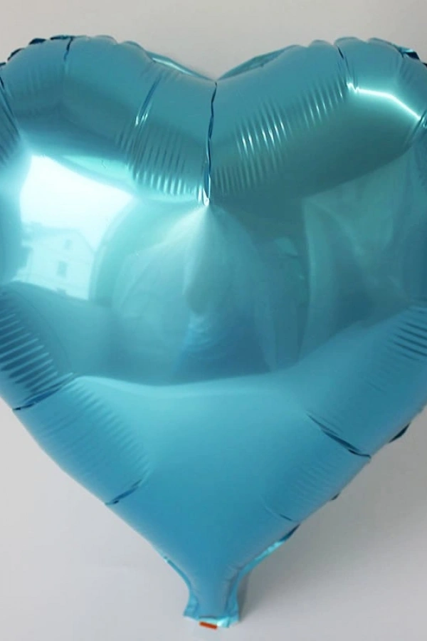 Kalp Folyo Balon Açık Mavi 45 cm 18 inç
