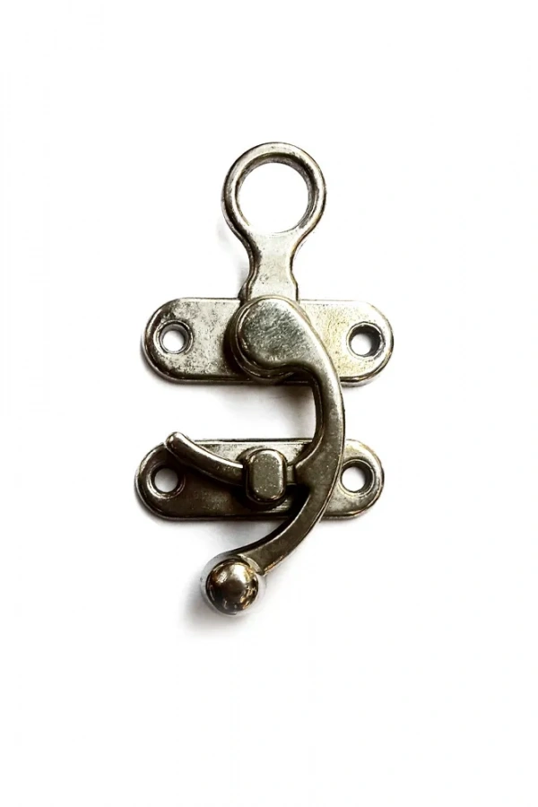 Kancalı Yay Gözü, Ahşap Kutu Klipsi - Küçük, Nikel, 100 Adet