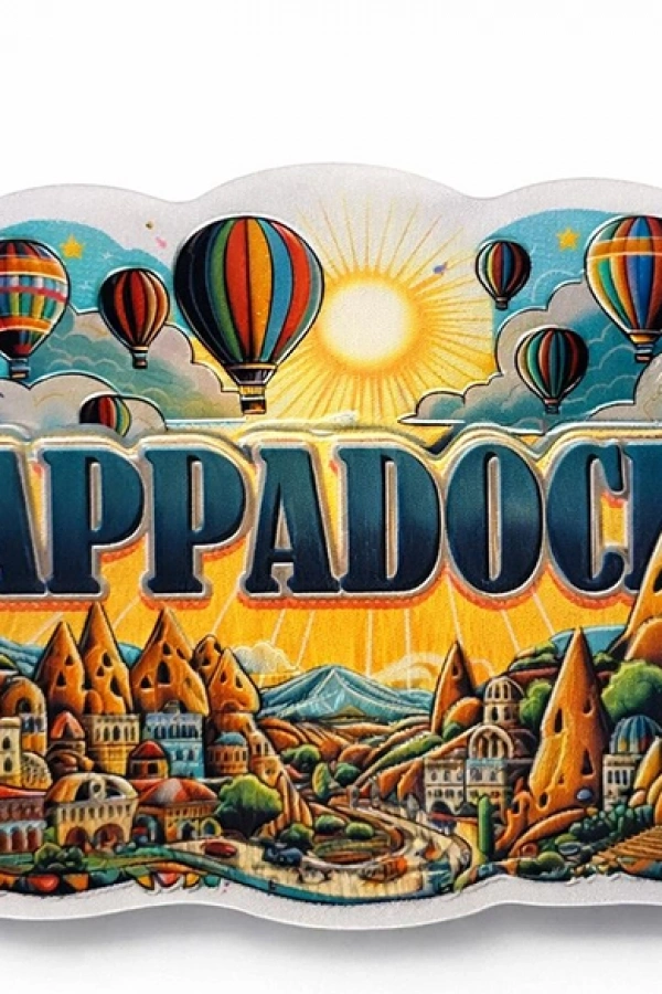 Kapadokya Temalı Silikon Buzdolabı Magneti Model 1