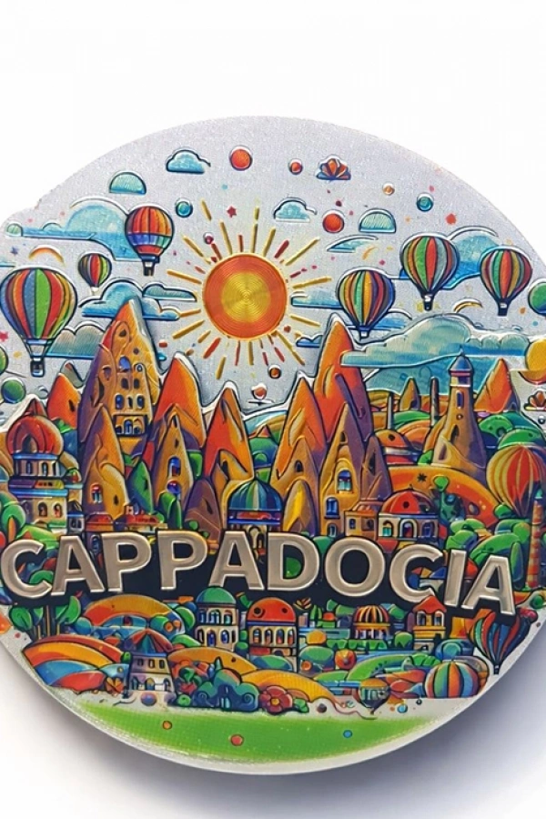 Kapadokya Temalı Silikon Buzdolabı Magneti Model 3