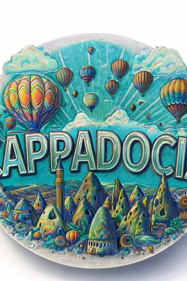 Kapadokya Temalı Silikon Buzdolabı Magneti Model 6