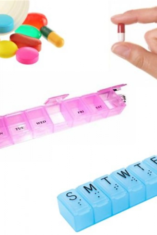 Kapaklı Haftalık İlaç Kutusu