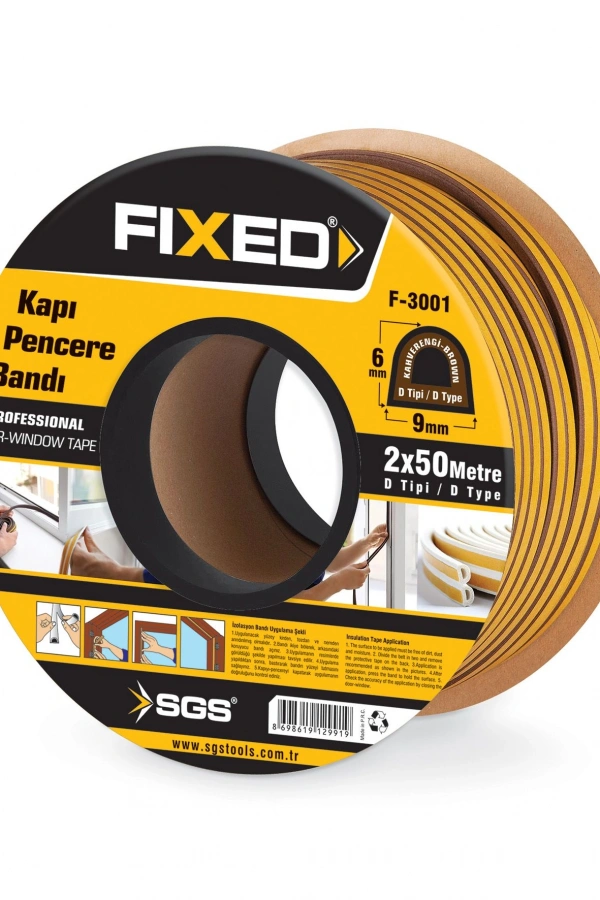 KAPI PENCERE BANDI (KAHVERENGİ) 2*50 MT