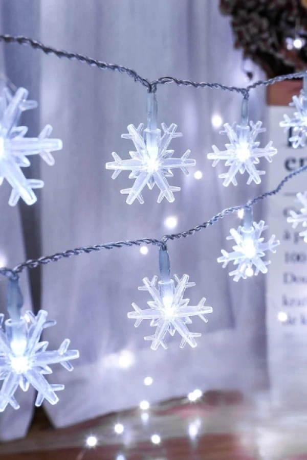 Kar Tanesi Tasarımlı 20 LED USB Aydınlatma