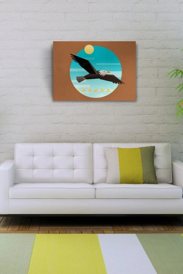 Kartal Figürü Kanvas Tablo 50 x 70