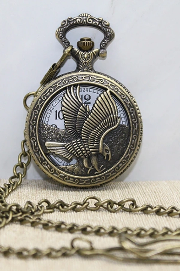 Kartal Tasarımlı Köstekli Saat