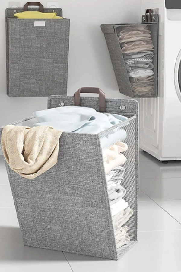 Katlanabilir Asılabilir Kirli Çamaşır Sepeti