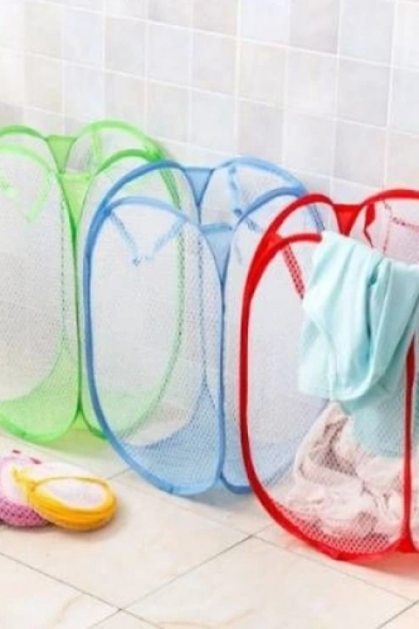 Katlanabilir File Çamaşır Sepeti