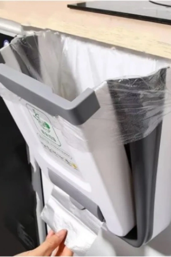 Katlanabilir Mutfak Çöp Kovası Torba Hazneli