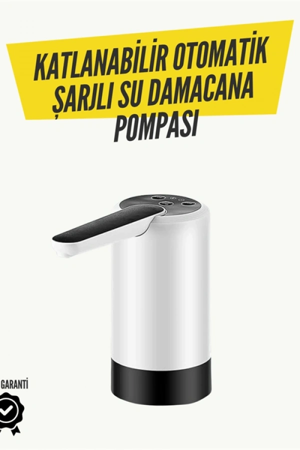 Katlanabilir Şarjlı Damacana Su Pompası Pratik Kullanım