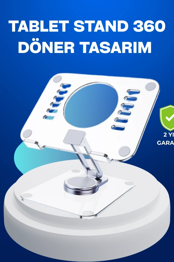 Katlanabilir Tablet Standı Ayarlanabilir Kaymaz Şeffaf Tasarım
