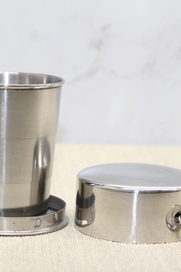 Katlanabilir Tekli Paslanmaz Çelik Shot Bardak - Model 2
