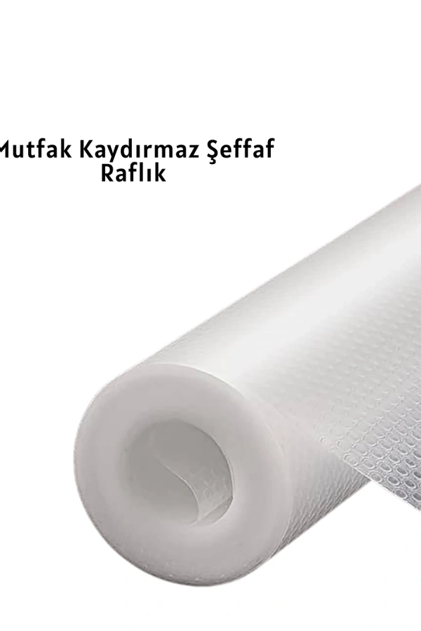 kaydırmaz şeffaf raflık